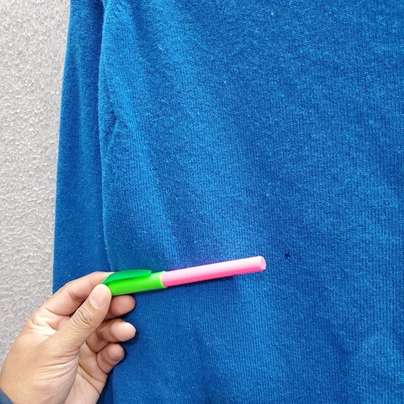 VINTAGE Carroll & Company Men Sweater Small Blue 100% Lambswool Munrospun READ - Picture 7 of 7